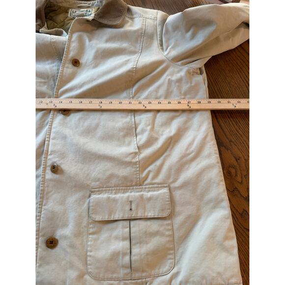 Vintage LL Bean Chore Jacket Barn Tan Field Coat Canvas Tan 3X - Picture 8 of 10